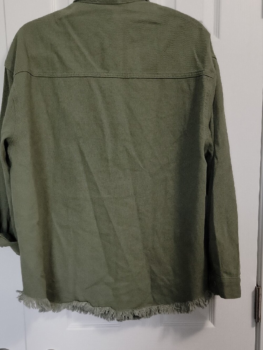 zeagoo Olive Green Button-Up Utility Shacket L - Picture 2 of 6